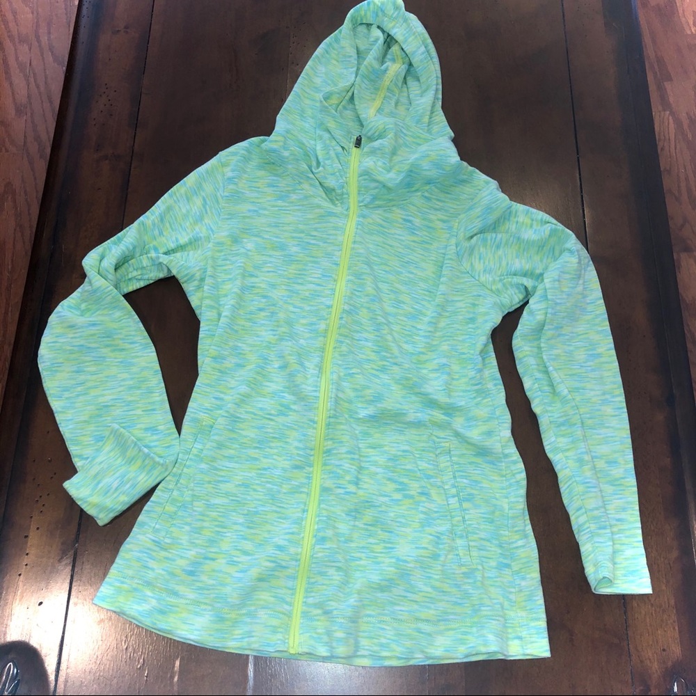 Columbia Light Green Blue Cowl Neck jacket